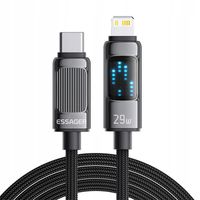 Kabel USB-C Essager 29W z Wyświetlaczem DO iPhone iPad Szybkie Ładowanie