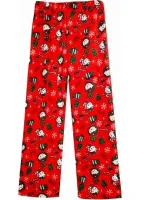 SPODNIE DAMSKIE PIŻAMOWE DRESOWE HELLO KITTY ŚWIĄTECZNE CZERWONE CIEPŁE S