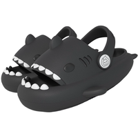 Klapki Dziecięce Rekinki Kapcie Basenowe EVA Antypoślizgowe Czarne 32/33