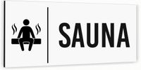 Tabliczka informacyjna SAUNA Aluminium BIAŁA Dibond PIKTOGRAM Nierdzewna