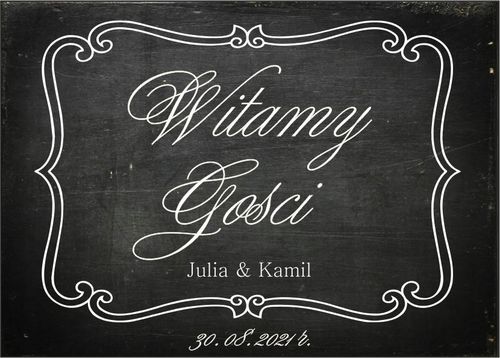 TABLICE powitalna na ślub rustykalna wesele 70x50 na Arena.pl