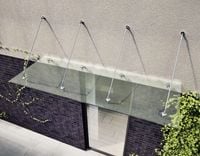 daszek szklany QUBA 250x120 matowy