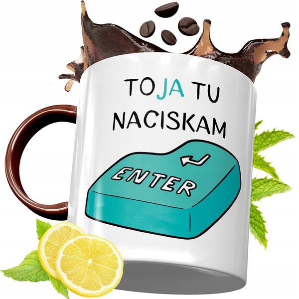 Kubek Bordowy Dla Informatyka Na Urodziny Prezent Z Nadrukiem Ze Zdjęciem zdjęcie 1