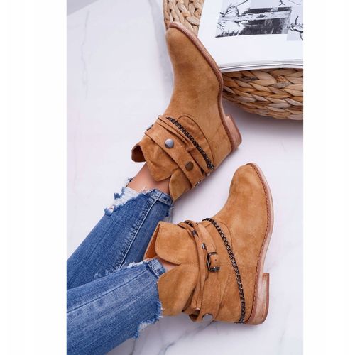 Damskie Botki Na Koturnie A3705 Camel r.38 na Arena.pl
