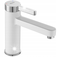 Bateria umywalkowa Polo Niska Biała Chrom - REA