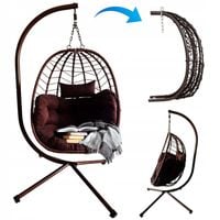 FOTEL OGRODOWY KOKON składany KOSZ WISZĄCY BUJANY HUŚTAWKA GNIAZDO PODUSZKA