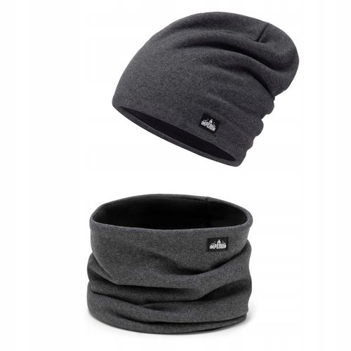 Komplet męski na POLARZE czapka + komin Grafitowy na Arena.pl