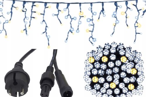 Sople 440 LED Girlanda Biała Zimna Flash Zewnętrzna IP44 31,7m gruby przewó na Arena.pl