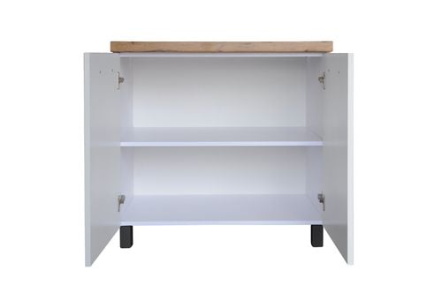 Szafka łazienkowa 50 cm / biała / biały połysk / stojąca / pod umywalkę na Arena.pl