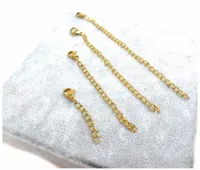 Przedłużki 3 6 8 10 cm stal chirurgiczna złote