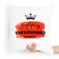 Poduszka Prezent Dla Najlepszego Taksówkarza Z Nadrukiem Ze Zdjęciem