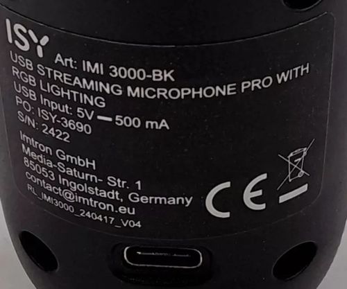 Mikrofon ISY IMI-3000-BK Czarny na Arena.pl