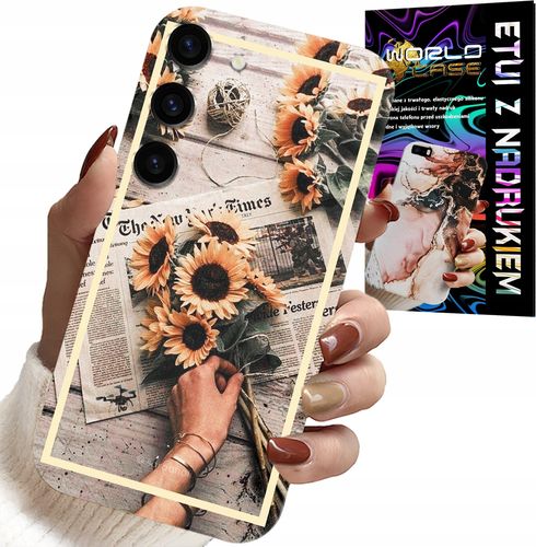 ETUI DO SAMSUNG GALAXY S23 PLUS - KWIATISTY WZÓR SŁONECZNIK SŁONECZNIKI na Arena.pl