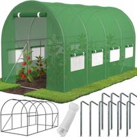 TUNEL FOLIOWY OGRODOWY SZKLARNIA FOLIAK UV4 4,5x2m 10m² WIELOSEZONOWY MOCNY