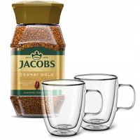 Kawa rozpuszczalna Jacobs Cronat Gold 200 g + szklanki termiczne 2x 250 ml