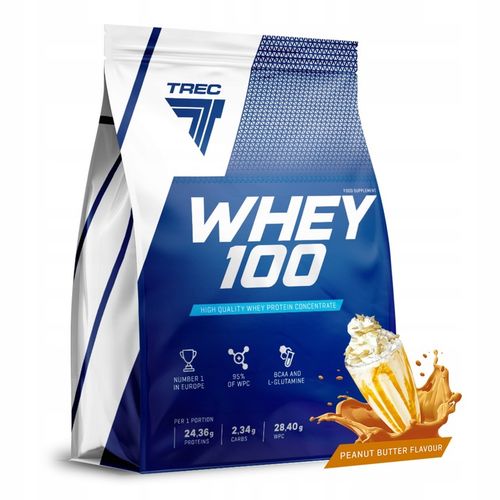 PYSZNE BIAŁKO WPC Trec Whey 100 900g PROTEINY NA MASĘ MIĘŚNIE DO TRENINGU na Arena.pl