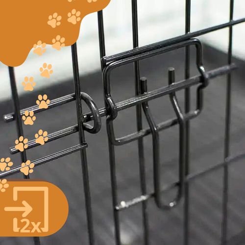 Klatka dla psa 77x57x48cm L kojec transporter dla średnich ras do 18 kg na Arena.pl