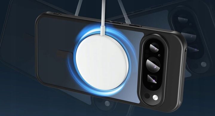 Etui plecki do Google PIXEL 9 / 9 PRO + SZKŁO do MagSafe CZARNY MATT CASE zdjęcie 6
