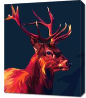 Obraz 50x60cm Jeleń w Geometrii