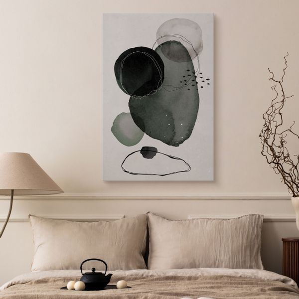 Obraz Na Płótnie Akwarele Abstrakcja Styl Boho Minimalizm 40cm x 50cm zdjęcie 5