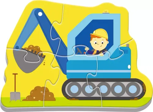 Łatwe puzzle dla najmłodszych dzieci Trefl Pojazdy na budowie 18 elementów na Arena.pl