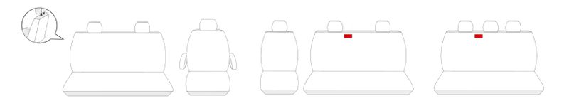 VW T-6 9os od 2015 Pokrowce dopasowane na miarę zdjęcie 6