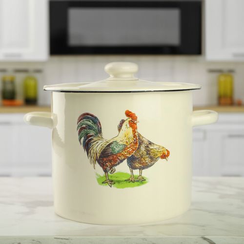 GARNEK EMALIOWANY POWIDLAK 7 L Z POKRYWKĄ DO GOTOWANIA POTRAW PRZETWORÓW na Arena.pl