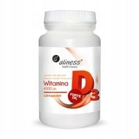 Aliness WITAMINA D3 FORTE naturalna AŻ 4000 IU ODPORNOŚĆ Anemia KOŚCI