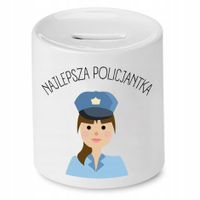 Skarbonka Dla Policjanta Najlepsza Policjantka Z Nadrukiem Ze Zdjęciem