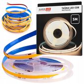 Taśma LED listwa COB 12V Neon Linia 5 metrów mocna neutralny 1080lm /
