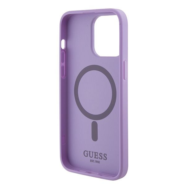 Etui Guess do iPhone 15 Pro, Fioletowy, MagSafe zdjęcie 7