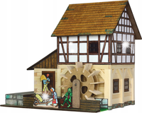 Kocki drewniane Młyn wodny Mur Prusk Klocki drewniane nr39 19x25x24cm 172el