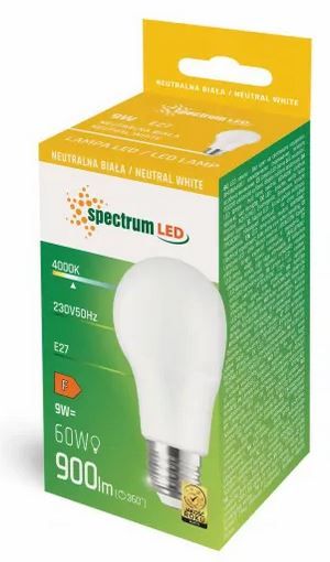 Żarówka LED GLS E27 kulka 9W NW Spectrum WOJ+14611 SPECTRUM LED zdjęcie 3