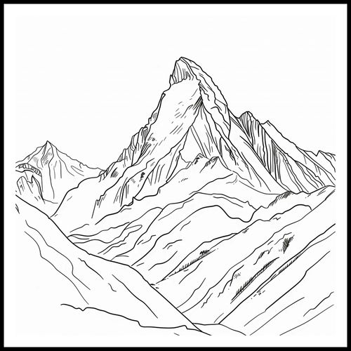 Plakat 80x80cm Górski Szkic na Arena.pl