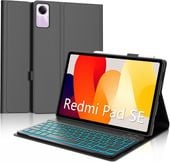 Etui z Klawiaturą do Redmi Pad SE 11, Podświetlenie AZERTY, Bluetooth