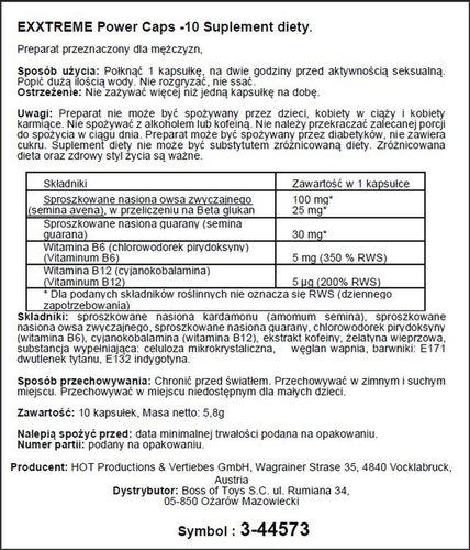 kapsułki exxtreme power hot 10 szt. na Arena.pl