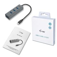 Hub USB i-tec USB-C Thunderbolt 4x USB 3.0 Metal HUB 28cm