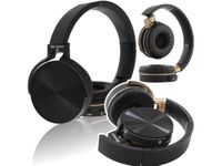 Słuchawki nauszne bezprzewodowe bluetooth lekkie mp3 gaming czarny