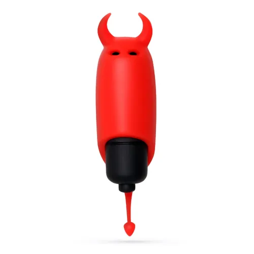 crushious o-pet devil wibrujący mini masażer 10 trybow czerwony 9,2 cm na Arena.pl