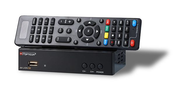 Dekoder Tuner TV DVBT2/H265 Opticum AX LION NS zdjęcie 1