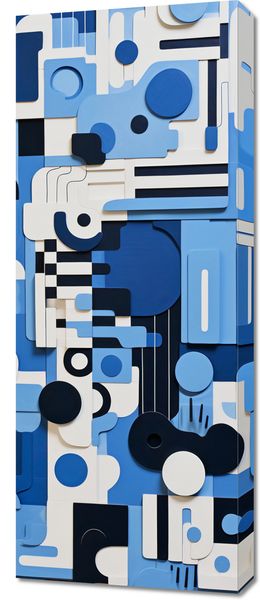 Obraz 40x100cm Niebieski Labirynt zdjęcie 1