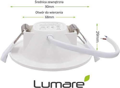 Reflektor punktowy LED  4W 200lm 90mm 3szt na Arena.pl