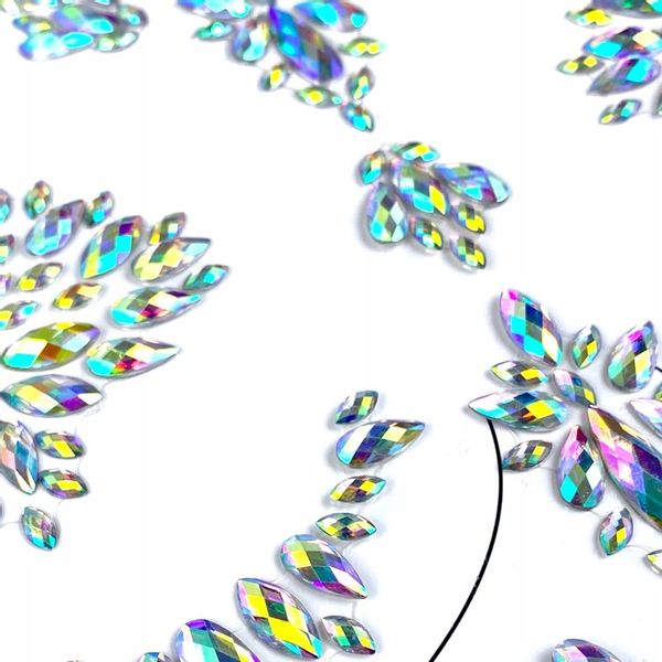 KRYSZTAŁKI Naklejki Cyrkonie BIŻUTERIA na DEKOLT zdjęcie 4