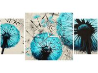 60CM 40CM ZEGAR OBRAZ DMUCHAWCE BEŻOWYM TLE DRUK PŁÓTNO RAMA