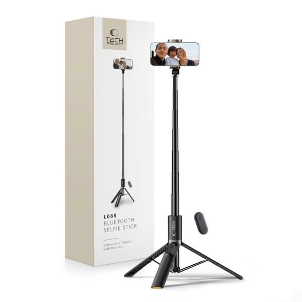Selfie Stick Tripod Tech-Protect L08S 141cm Bluetooth DO Smartfona zdjęcie 1