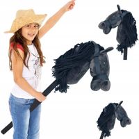 KOŃ NA KIJU ZABAWKA GŁOWA KONIA HOBBY HORSE KONIK Z GRZYWĄ PREZENT DŹWIĘK