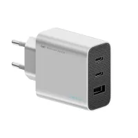 ładowarka sieciowa cuktech 65w gan 2xusb-c 1xusb-a - szara