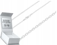 SREBRNY ŁAŃCUSZEK KLASYCZNY ANKIER PRÓBY 925 65 cm