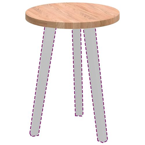 Blat stołu Jasnobrązowy Ø 40 x 2.5 cm Solidne drewno dębowe na Arena.pl