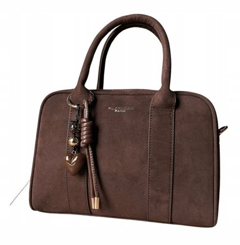 Flora&Co czekoladowa torebka zamszowa listonoszka eco skóra zamsz brąz na Arena.pl